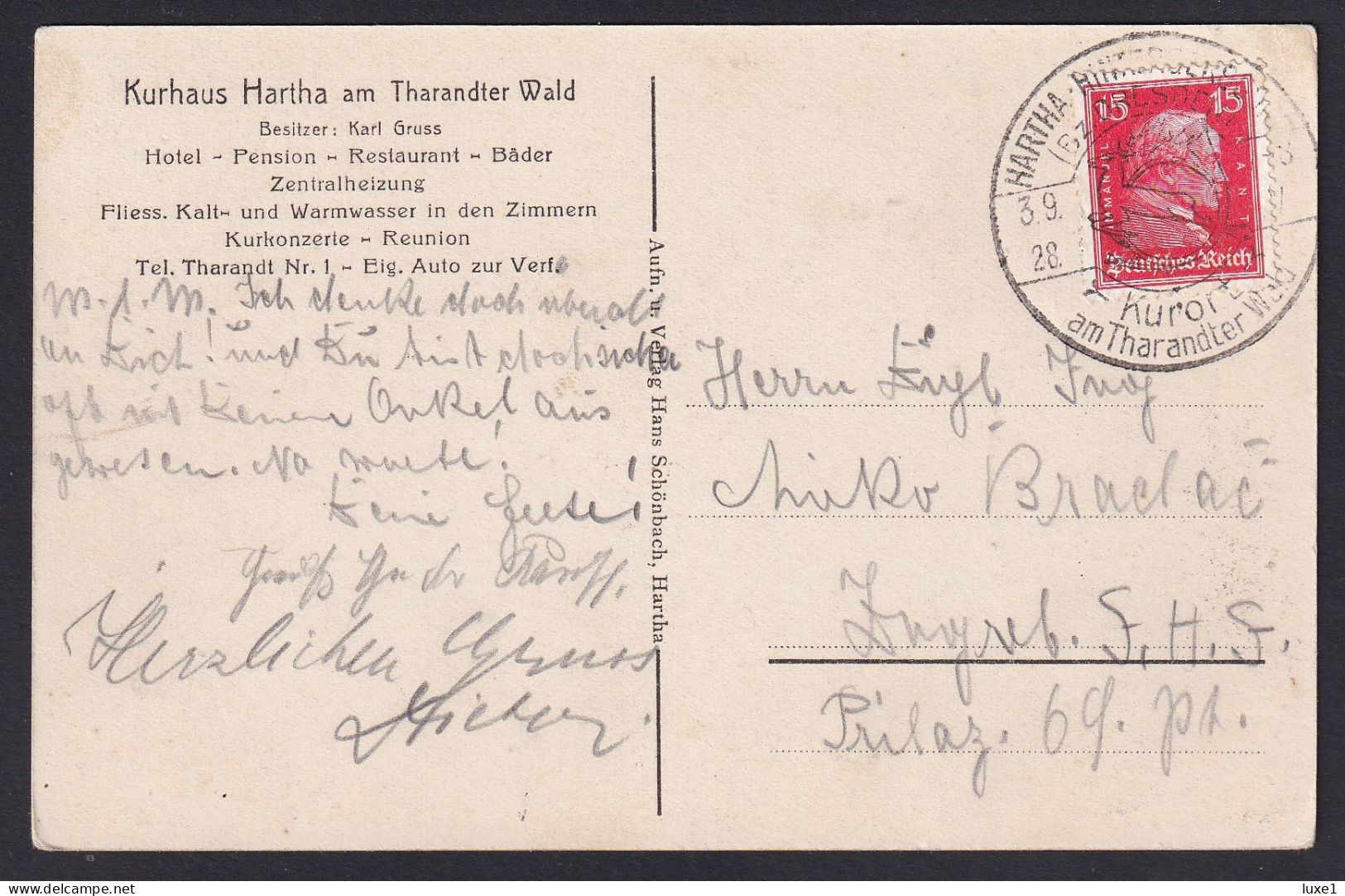 GERMANY  ,  HARTHA  ,   Tharandt  ,  OLD  POSTCARD - Tharandt