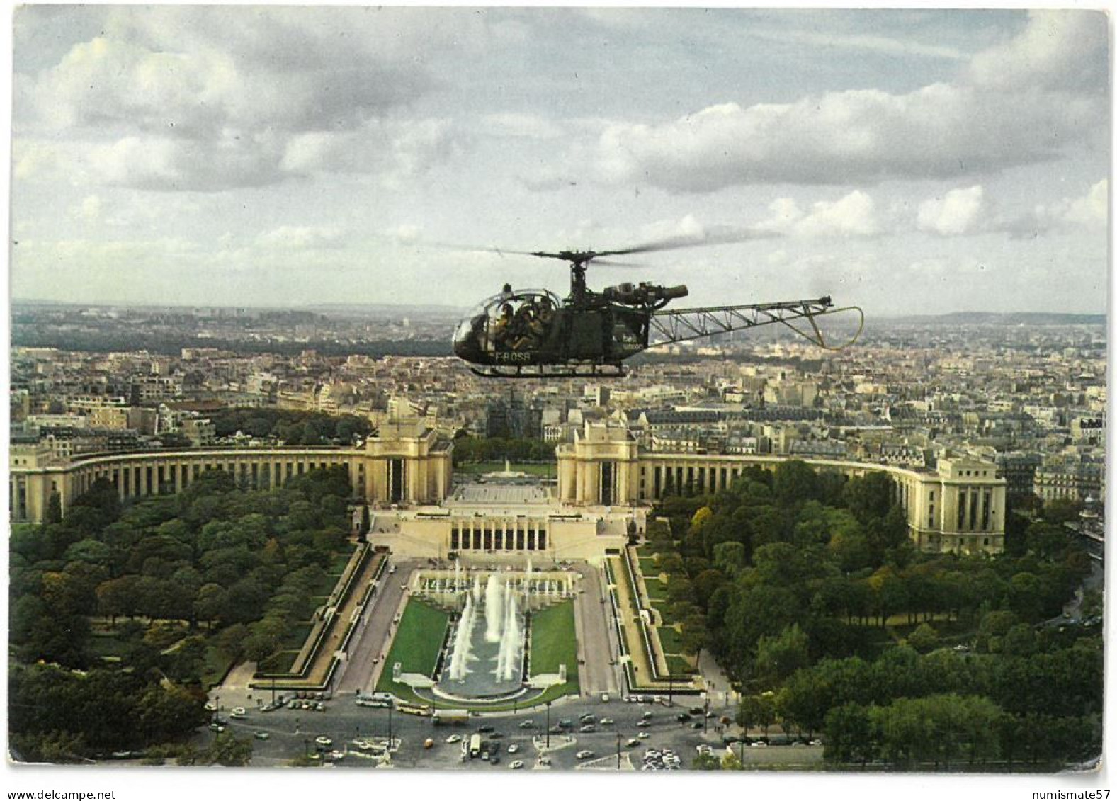 CP HELICOPTERE - ALOUETTE - ( Paris - Trocadero ) - Ed. SUD AVIATION - Helicopters