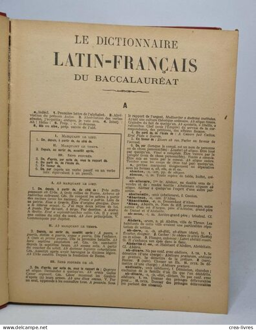 Le Dictionnaire Latin-français Du Baccalaureat - Dictionnaires