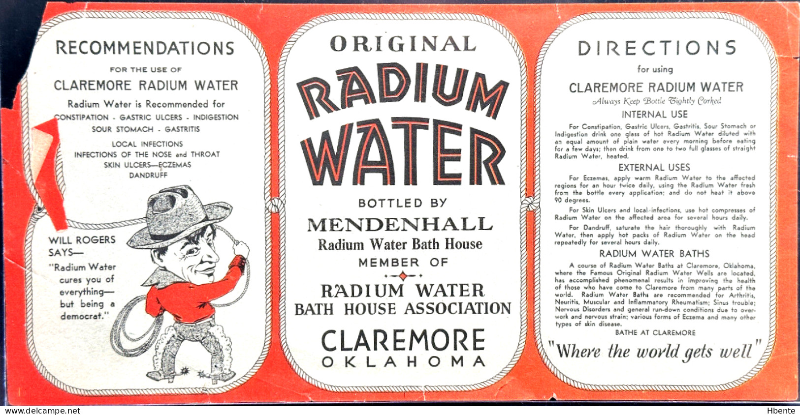 Radium Water Bath House Will Rogers Claremore, Oklahoma USA (Photo) - Objetos