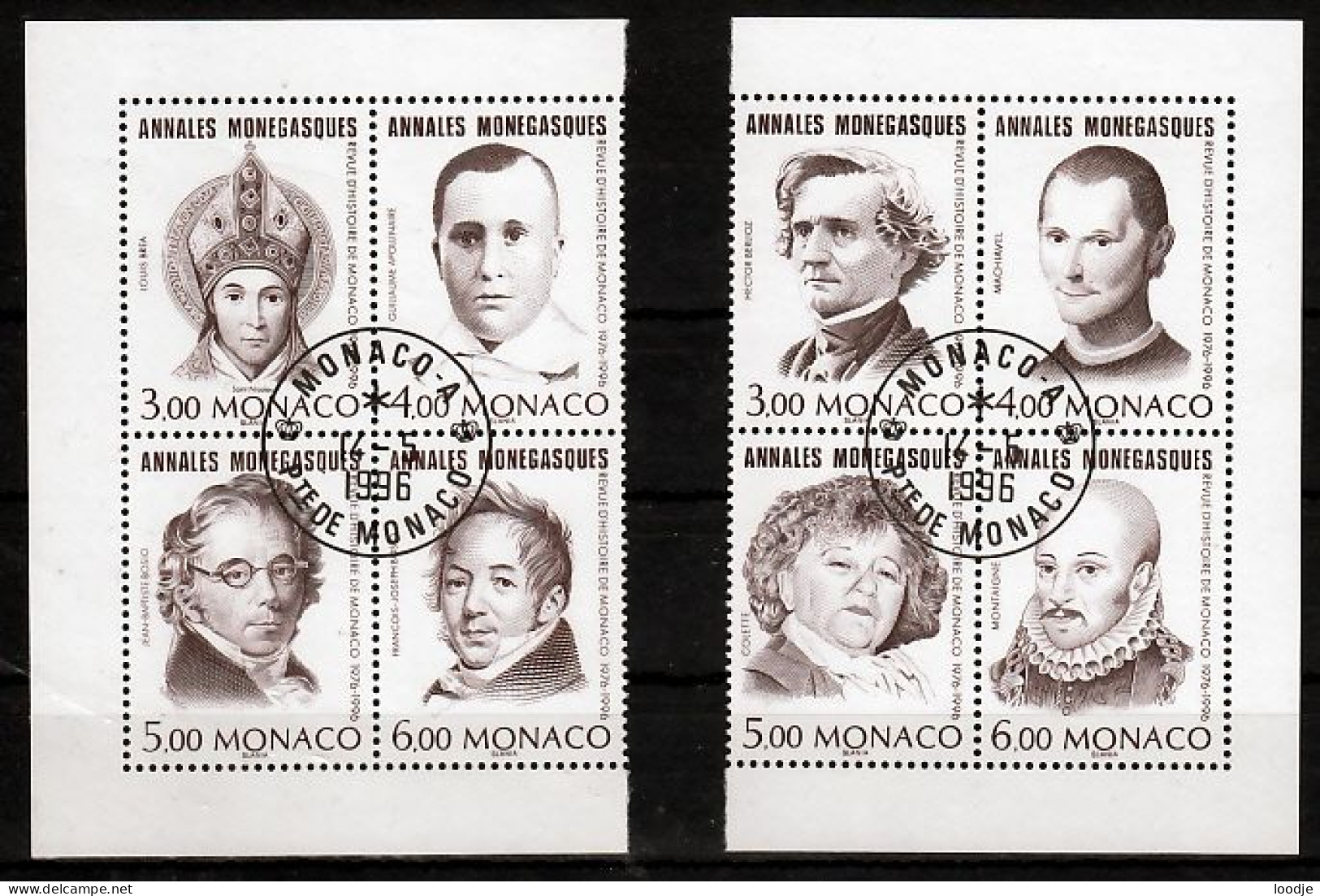 Monaco Mi 2289,2296 Belangrijke Personen  Gestempeld - Used Stamps