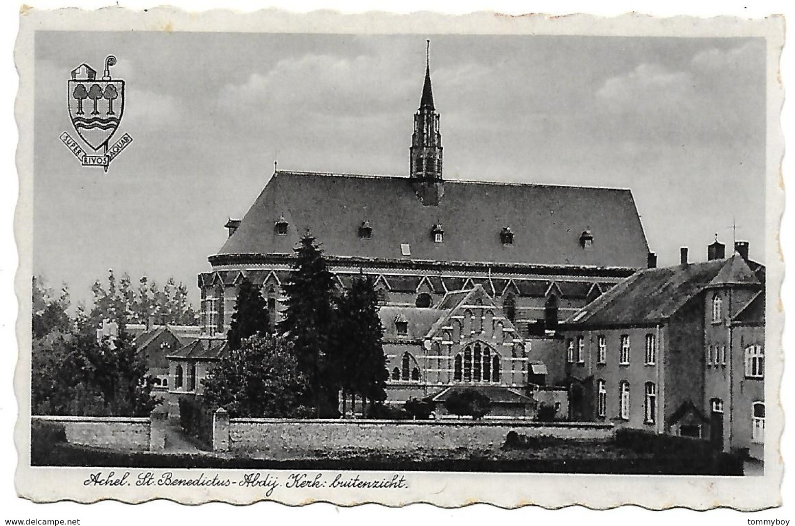 CPA Achel, St. Benedictus-Abdij, Kerk: Buitenzicht - Hamont-Achel