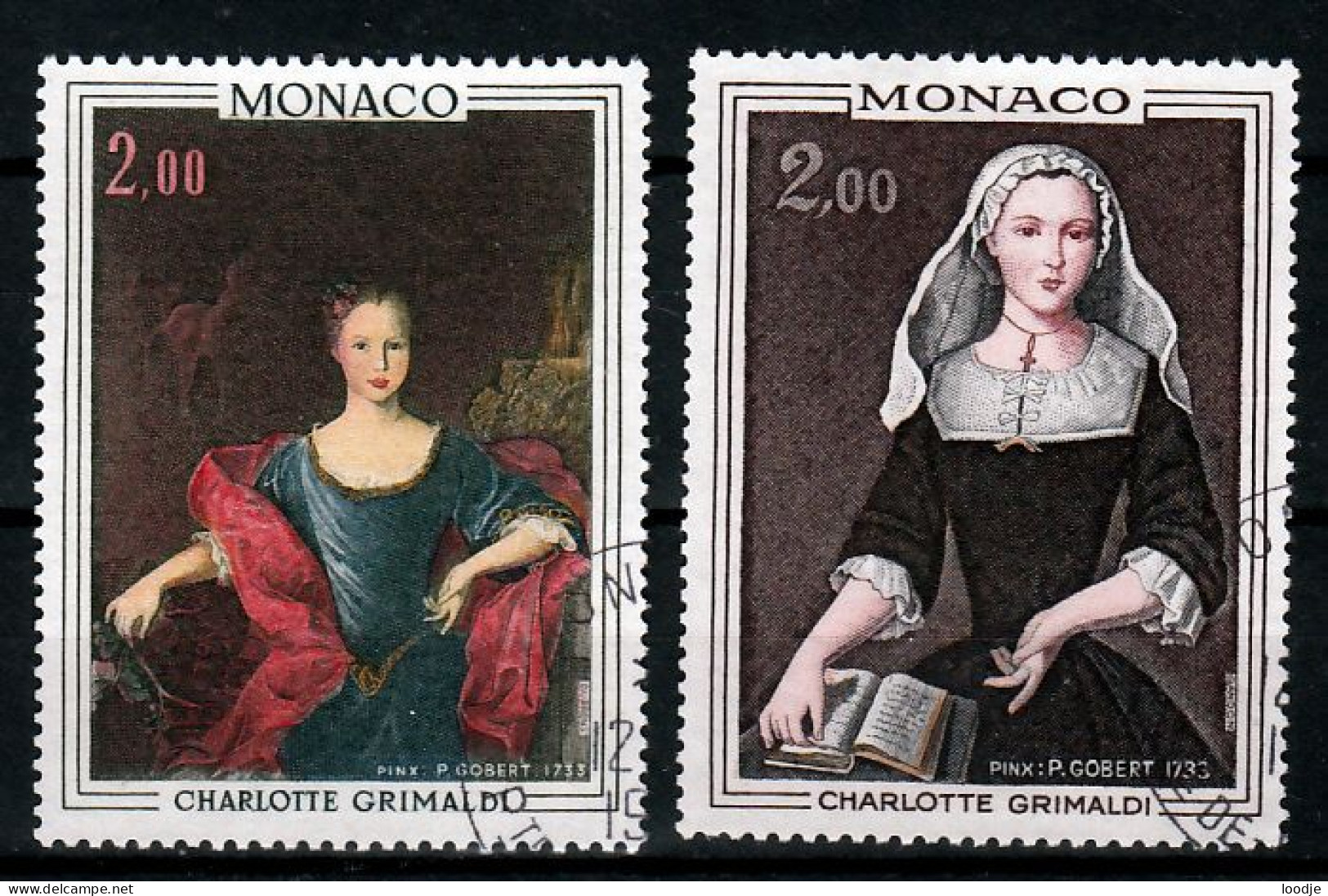 Monaco Mi 1102,1103 Schilderijen Gestempeld - Used Stamps