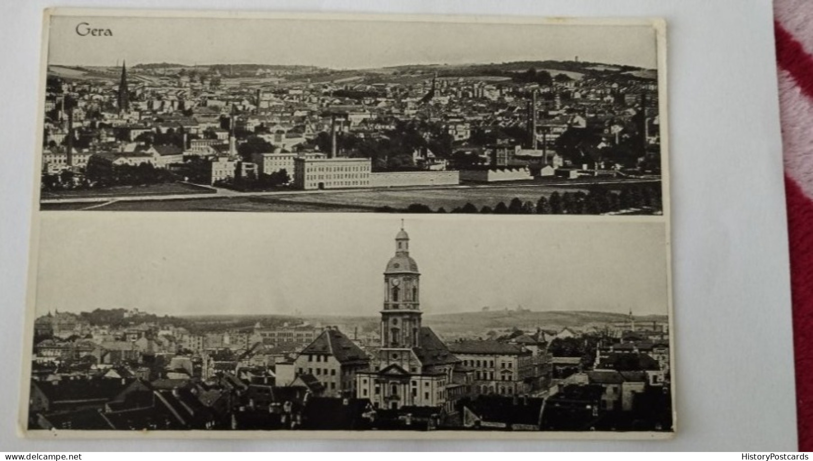 Gera In Thüringen, 2 Stadtansichten, Fabrik, Kaserne ?, 1930 - Gera