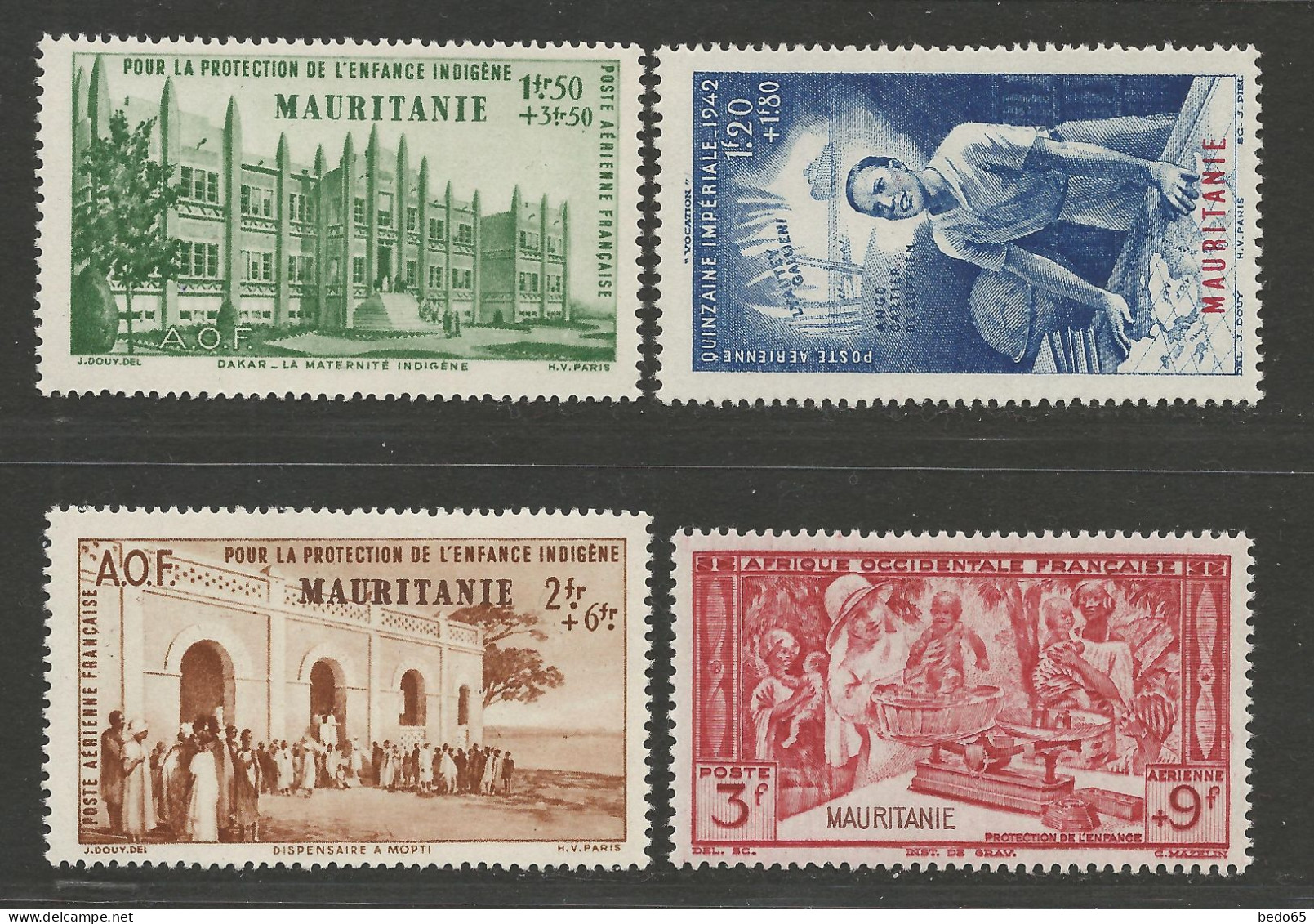 MAURITANIE PA Série Complète N° 6 à 9 NEUF** LUXE SANS CHARNIERE / Hingeless / MNH - Autres & Non Classés