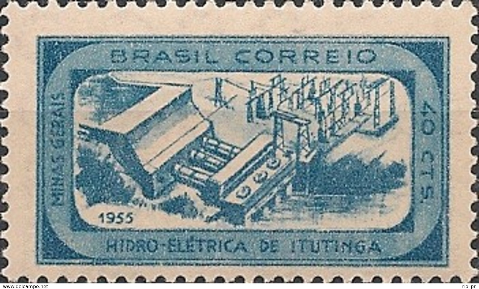 BRAZIL - INAUGURATION OF THE ITUTINGA HYDROELECTRIC PLANT AT LAVRAS 1955 - MNH - Eau
