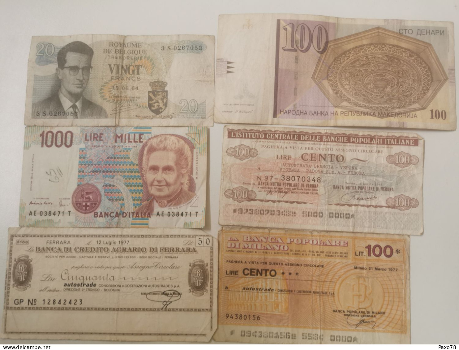 Lot 20 Billets, Divers état Et Pays - Collections & Lots