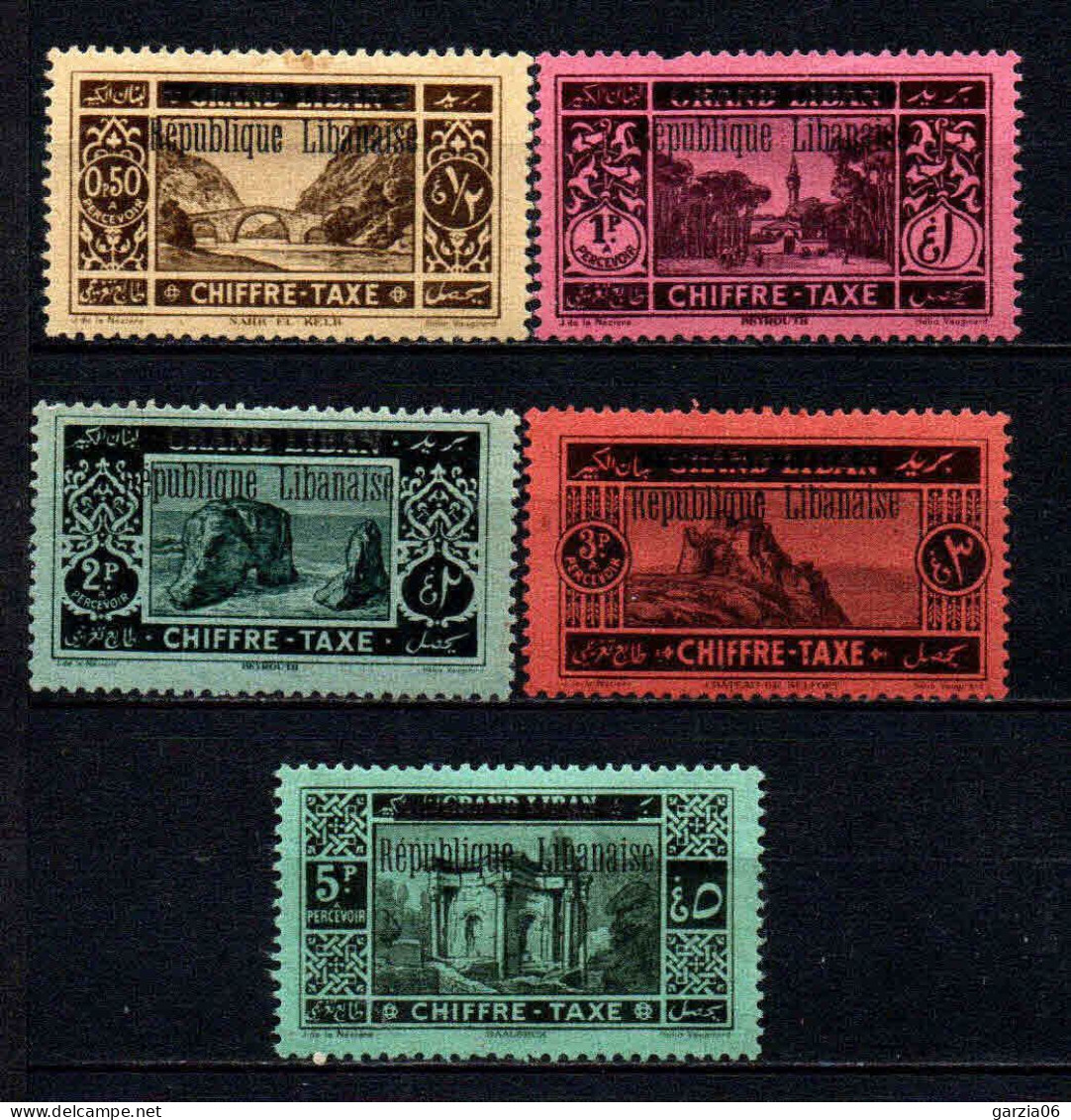 Grand Liban - 1927 - Tb Taxe 16 à 20  -  Neufs * - MLH - Timbres-taxe