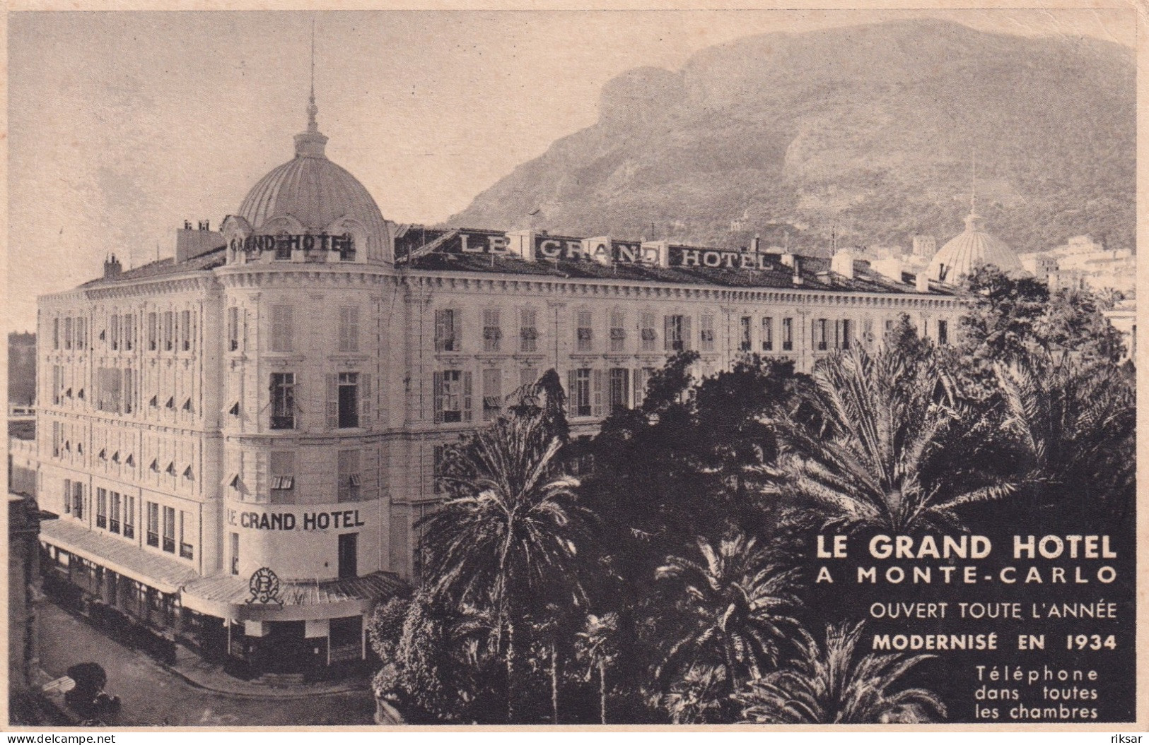 MONACO(LE GRAND HOTEL) - Hôtels