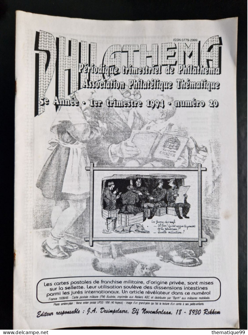 Lot De Revues Philatélie Thématique, Philathema - Thématiques