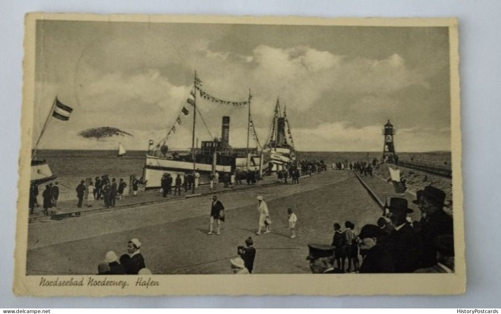 Nordseebad Norderney, Hafen, Schiffe, Belebt, 1930 - Norderney