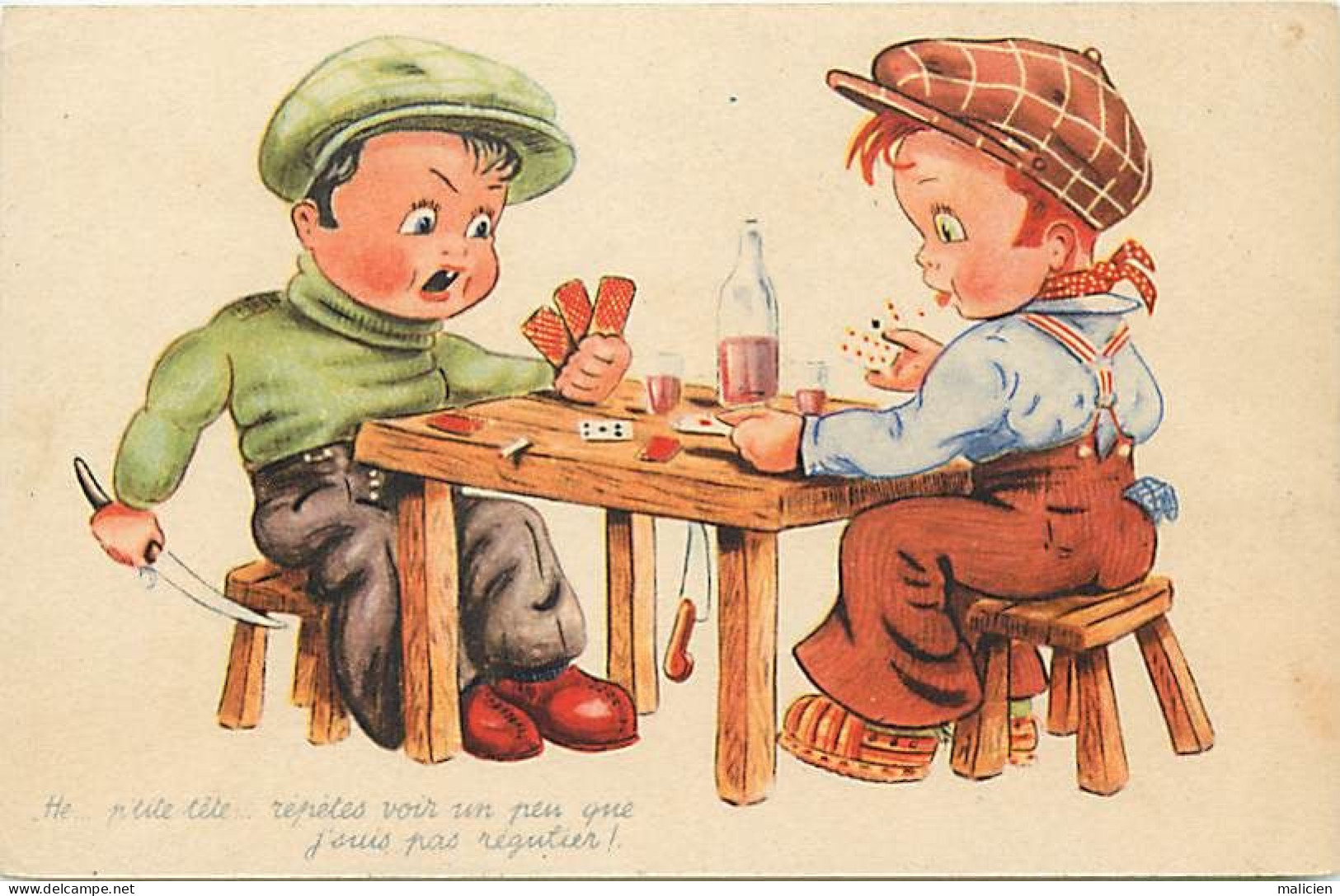 Thèmes Div -ref-UU579- Cartes à Jouer - Joueurs De Cartes - Illustrateur - Illustrateurs - - Playing Cards