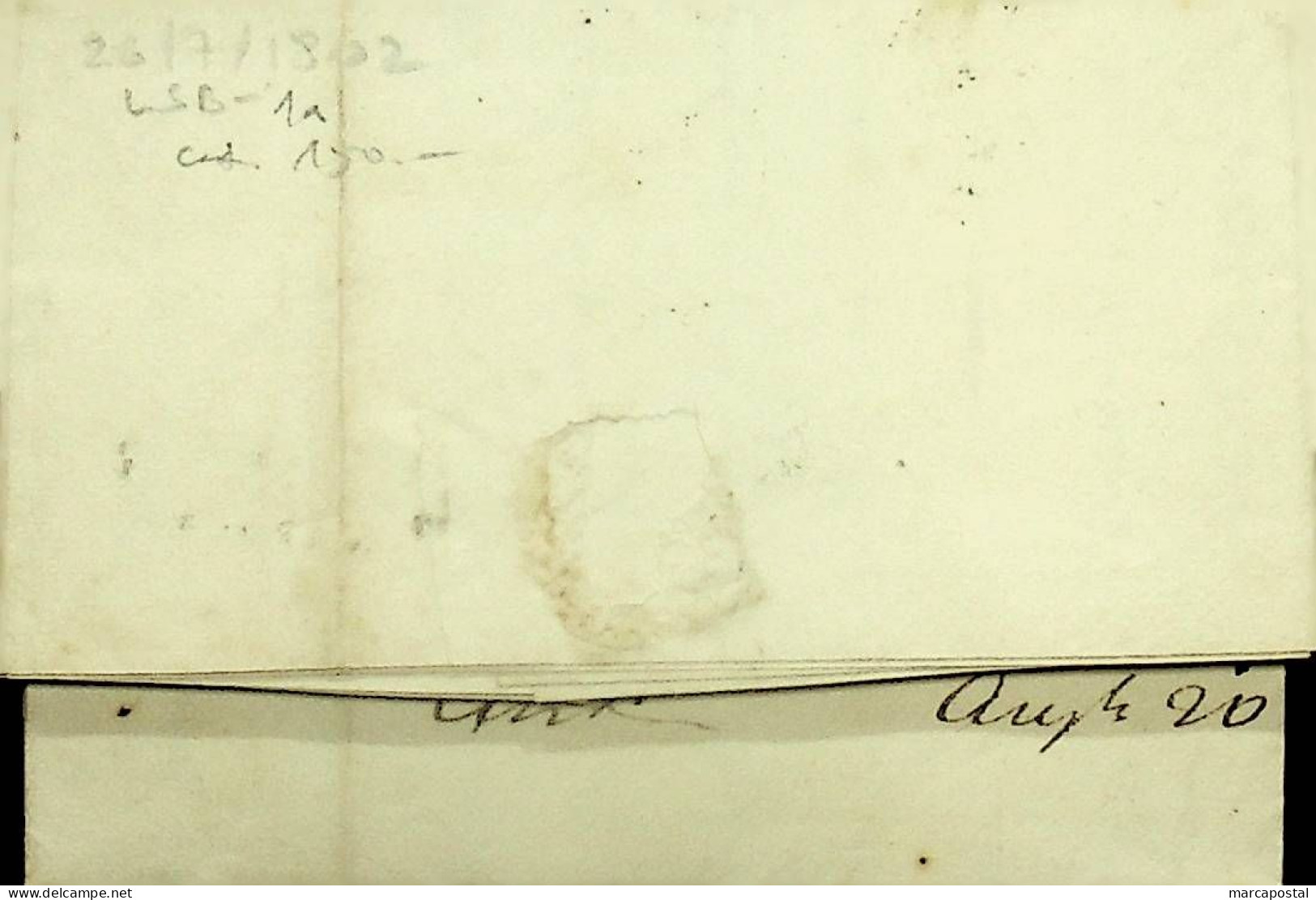 1802 Portugal Carta Pré-filatélica LSB 1a «LISBOA» Preto - ...-1853 Voorfilatelie