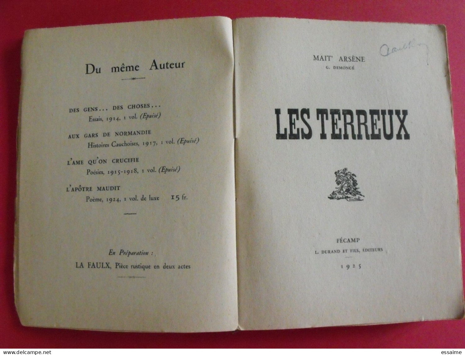 Les Terreux Par Maït Arsène. G. Demongé. Ed. Fécamp Durand & Fils 1925 - Normandië