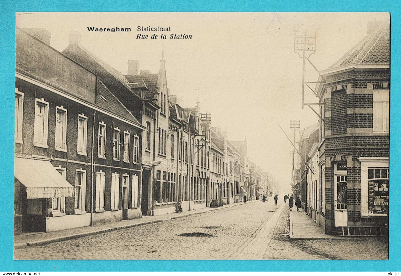 * Waregem - Waereghem (West Vlaanderen) * (P. Vermeersch - Desmet) Statiestraat, Rue De La Gare, Magasin, Boutique, Old - Waregem