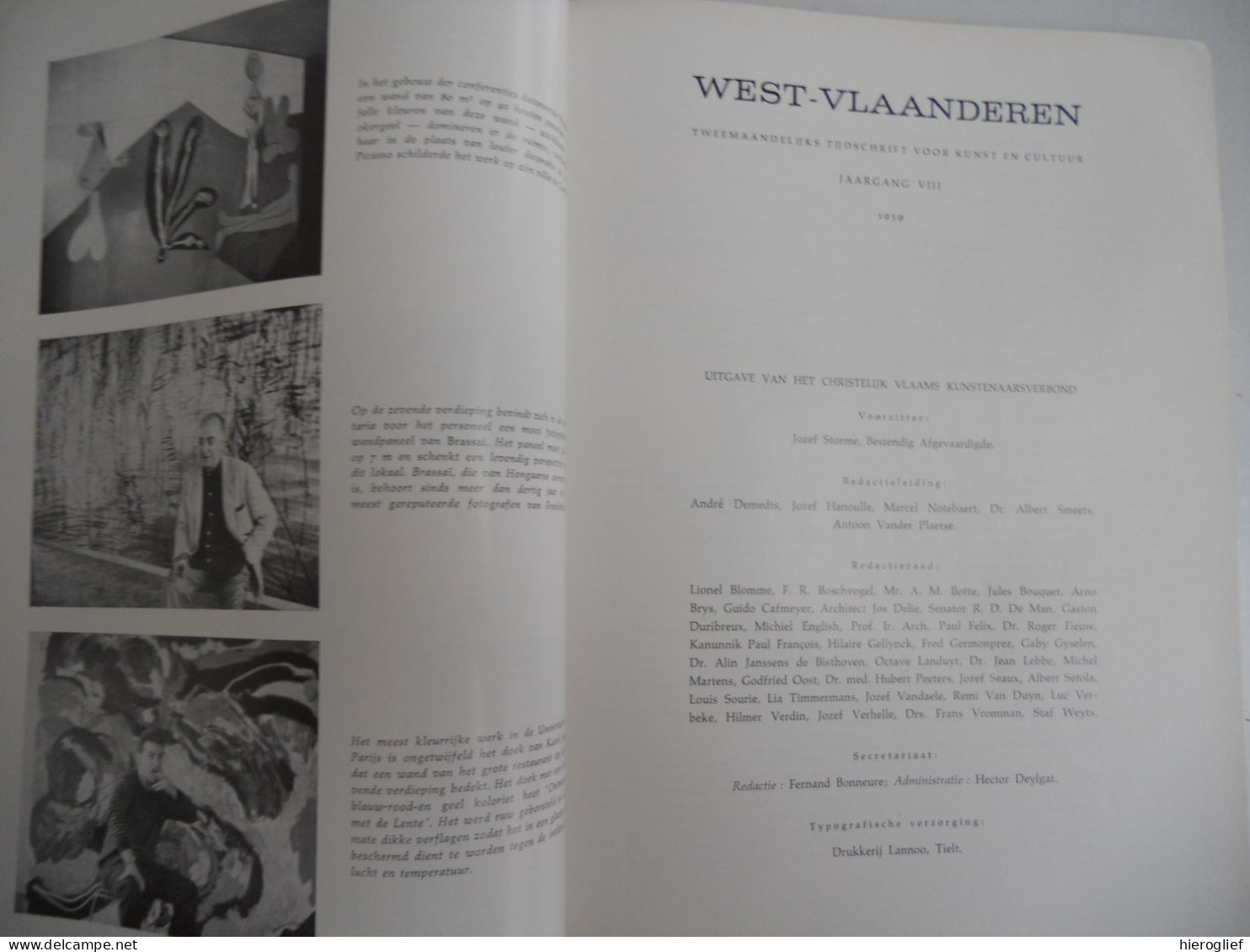 nieuwbouw ih oude Brugge / kanunnik Joseph Dochy / unesco gebouw Parijs - tijdschrift WEST-VLAANDEREN nr 48