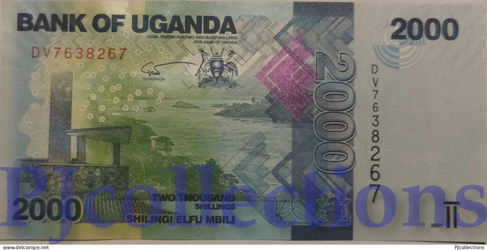 UGANDA 2000 SHILLINGS 2021 PICK 50f UNC - Libanon