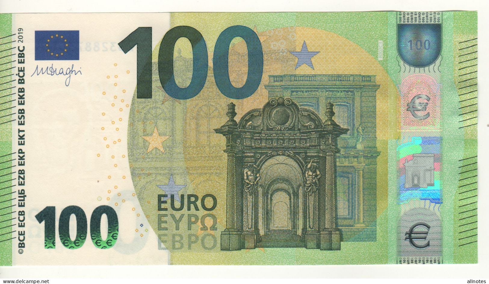100 EURO  Firma   DRAGHI  R 007 C3    RB3288738164  /   FDS - UNC - 100 Euro