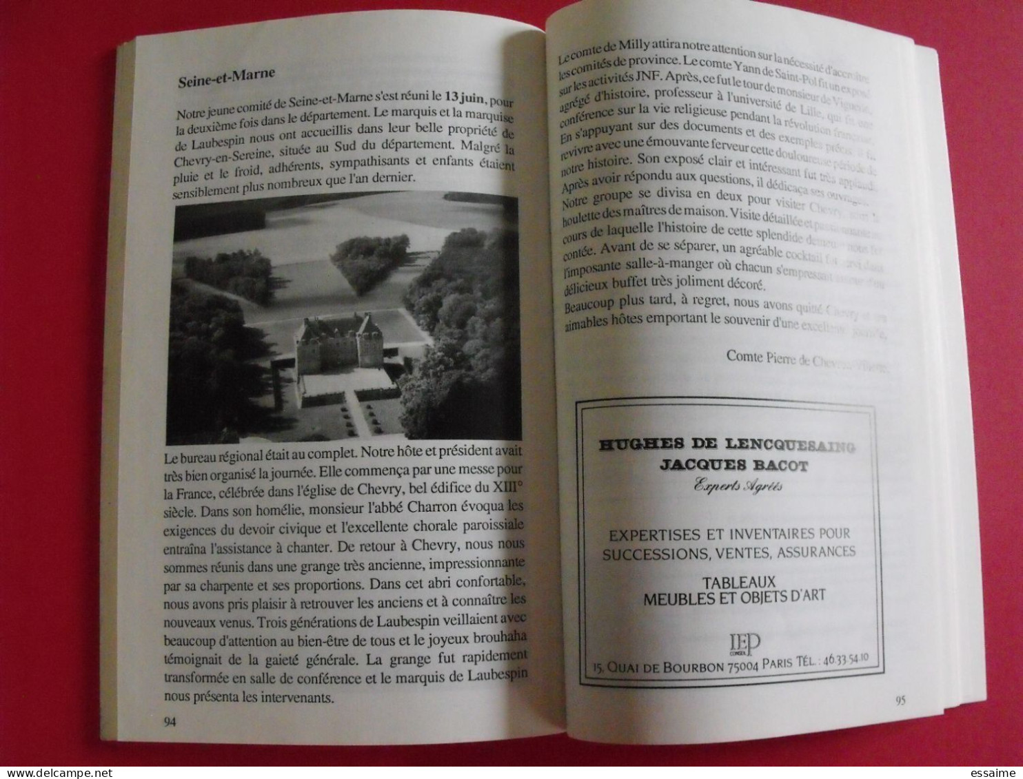 bulletin de l'association d'entraide de la noblesse française n° 218 janvier 1994. ANF