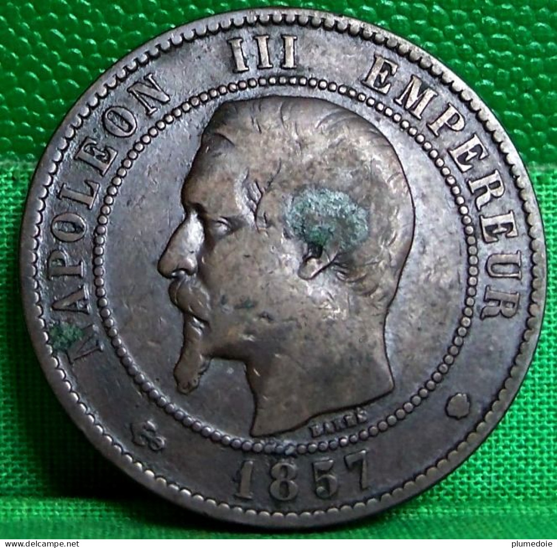 SECOND EMPIRE DIX  CENTIMES 1857 MA Marseille   NAPOLEON III TETE NUE - 10 Centimes