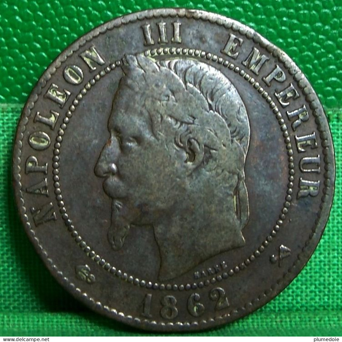 SECOND EMPIRE DIX CENTIMES 1862 K  BORDEAUX  NAPOLEON III TETE LAUREE - 10 Centimes