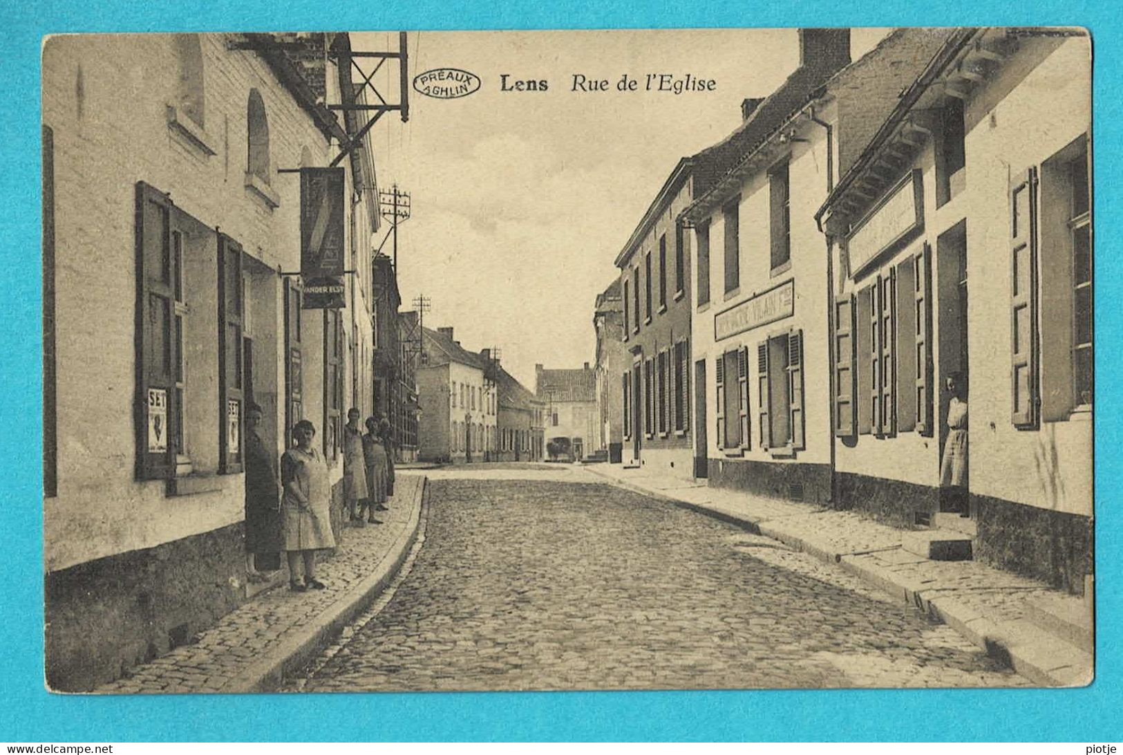 * Lens (Hainaut - La Wallonie) * (Préaux à Ghlin - Editions Caroyer Et Legrand) Rue De L'église, Animée, Unique, TOP - Lens