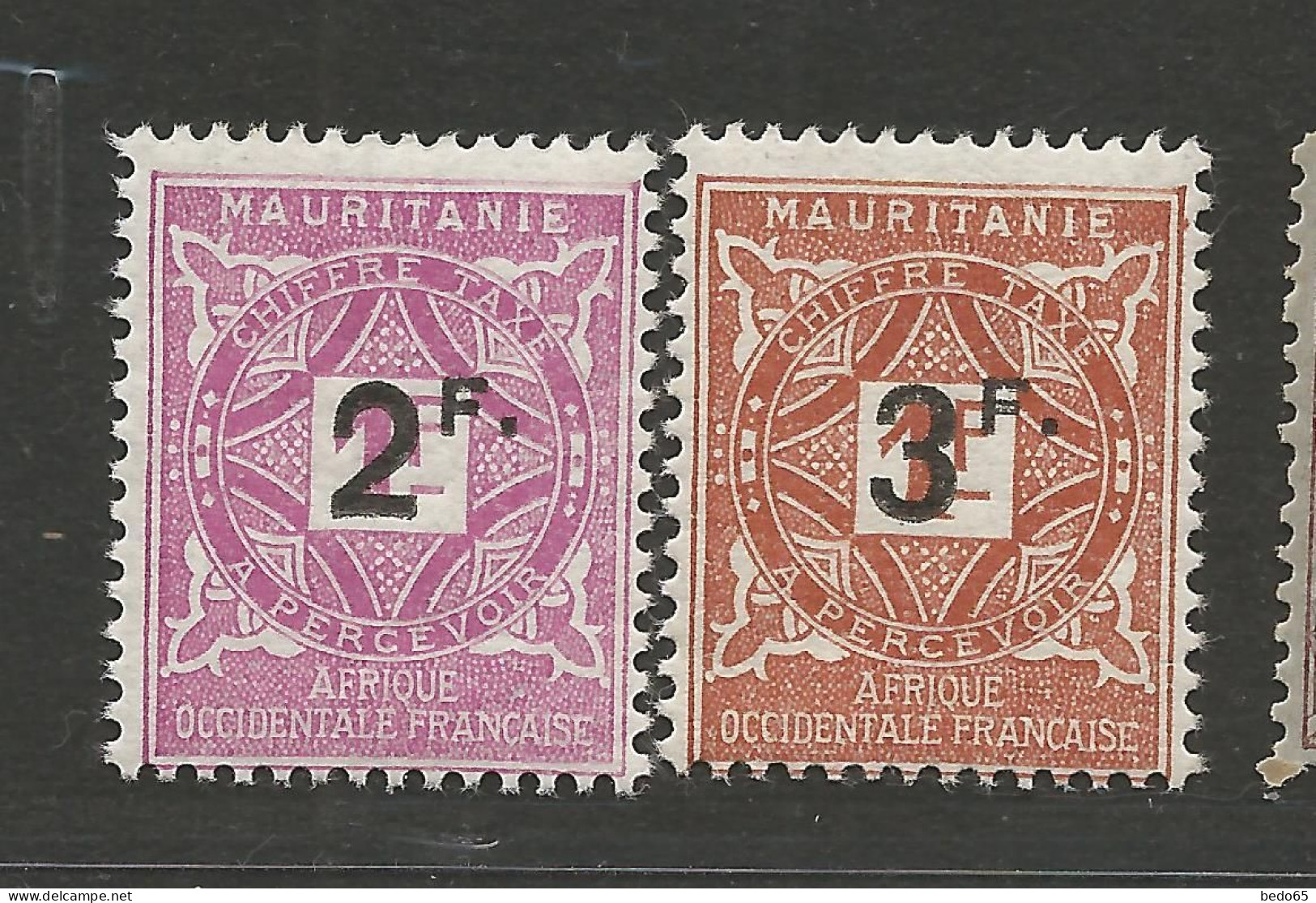 MAURITANIE Taxe N° 25 Et 26 NEUF**  SANS CHARNIERE Voir Dscription / Hingeless / MNH - Andere & Zonder Classificatie