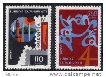 1973 TURKEY BALKAN COUNTRIES STAMP EXHIBITION "BALKANFILA IV" MNH ** - Unused Stamps