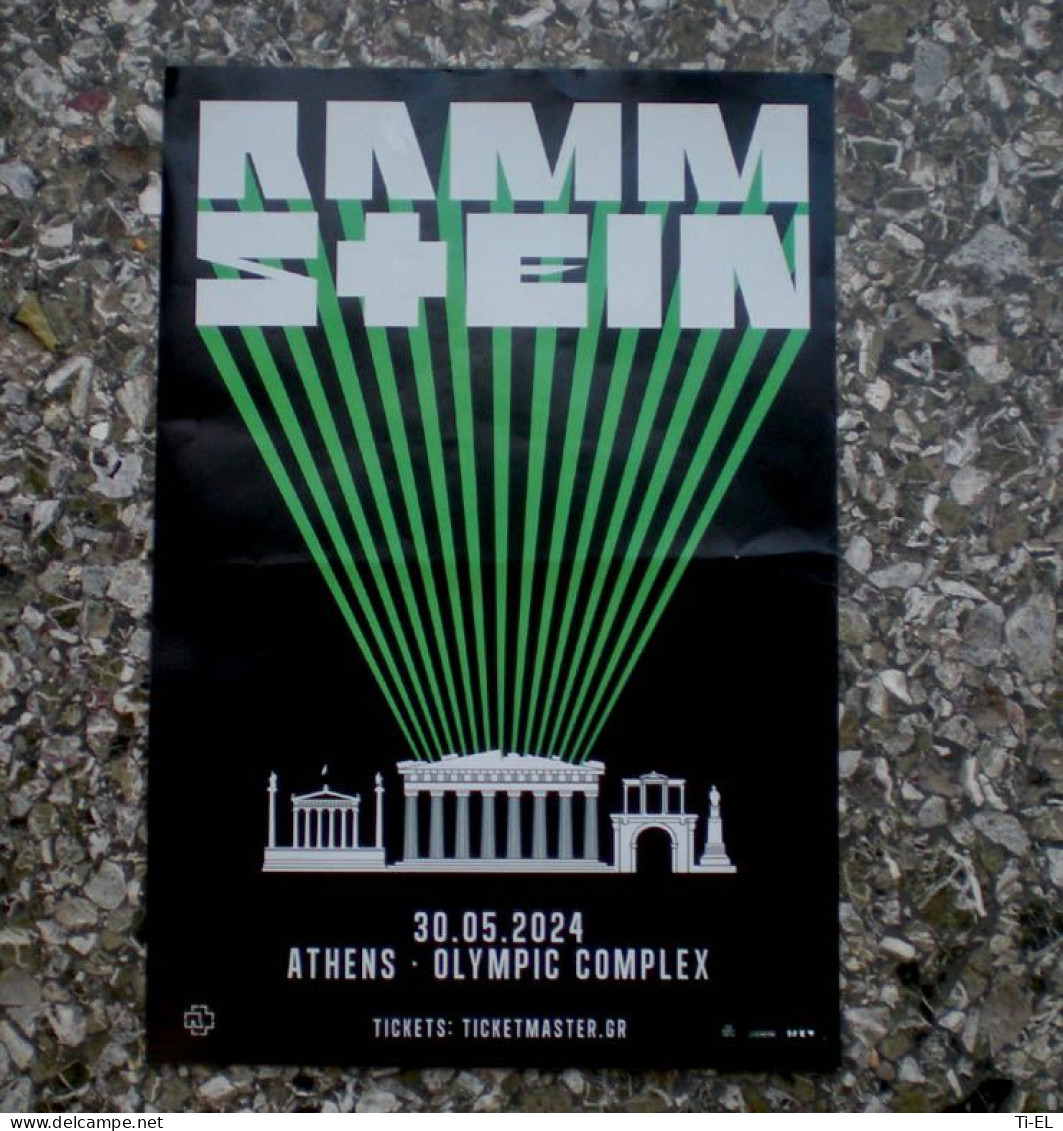 RAMMSTEIN: Original Poster For Their Forthcoming Concert In Athens, Greece On 30.May.2024 - Afiches & Pósters
