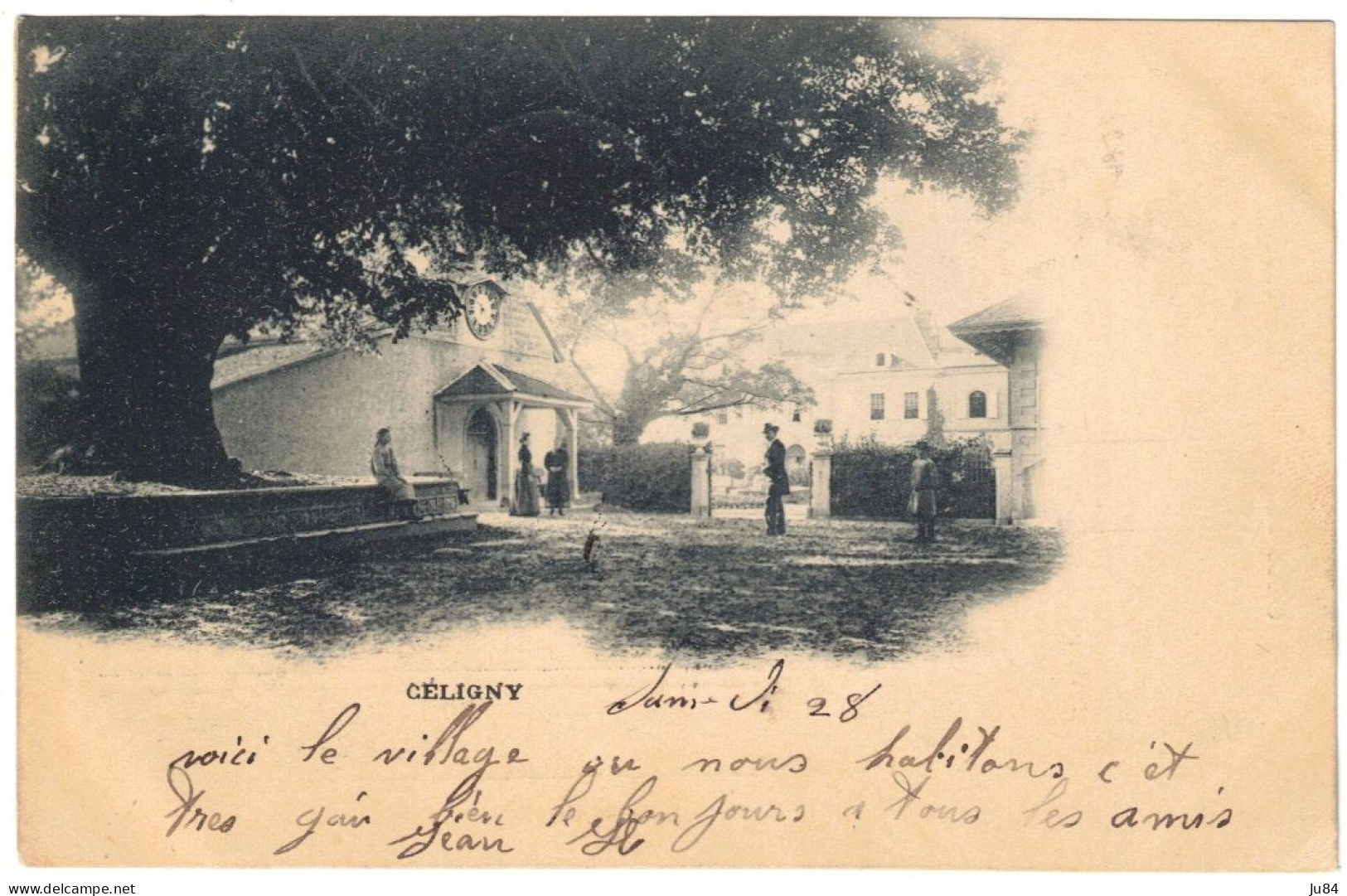 Suisse - Genève - Céligny - Carte Postale Pour La France - 1903 - Céligny