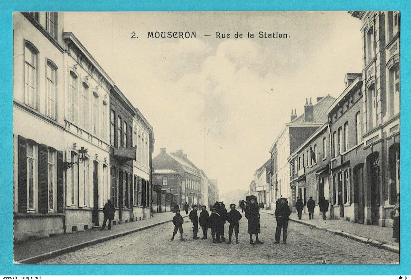 * Mouscron - Moeskroen (Hainaut - La Wallonie) * (nr 2) Rue De La Station, Animiée, Unique, Old, Rare, TOP - Mouscron - Moeskroen