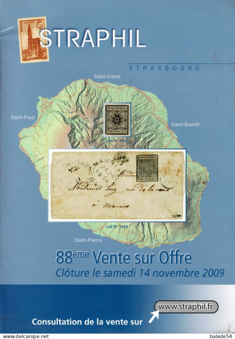 MARCOPHILIE POSTAL STRAPHIL 88 ème  VENTE SUR OFFRES Clôture Samedi 14 Novembre 2009 - Cataloghi Di Case D'aste