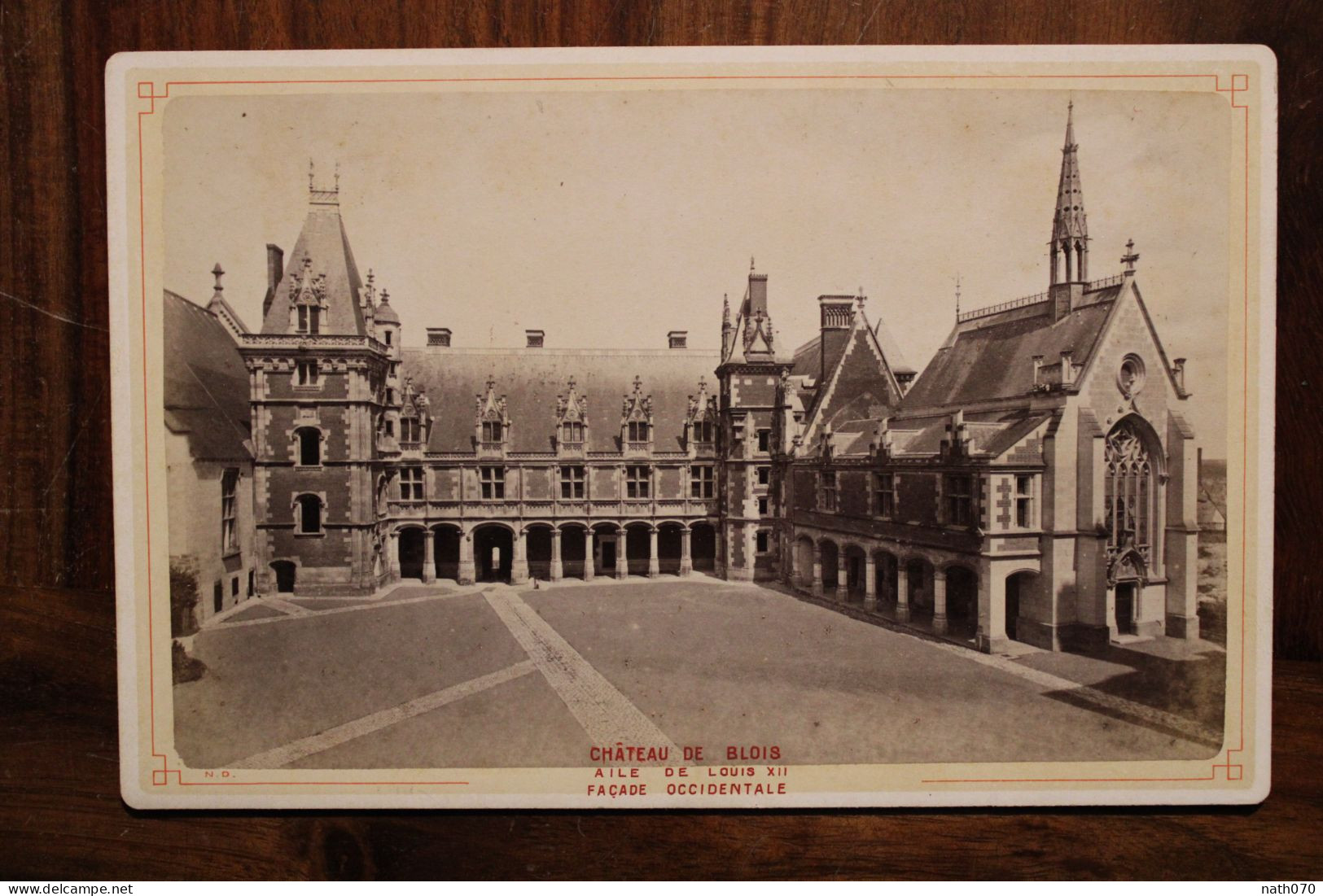 Photo 1880's Château De Blois Façade Occidentale (41) Tirage Vintage Print Albumen Albuminé Format Cabinet CDC - Lieux