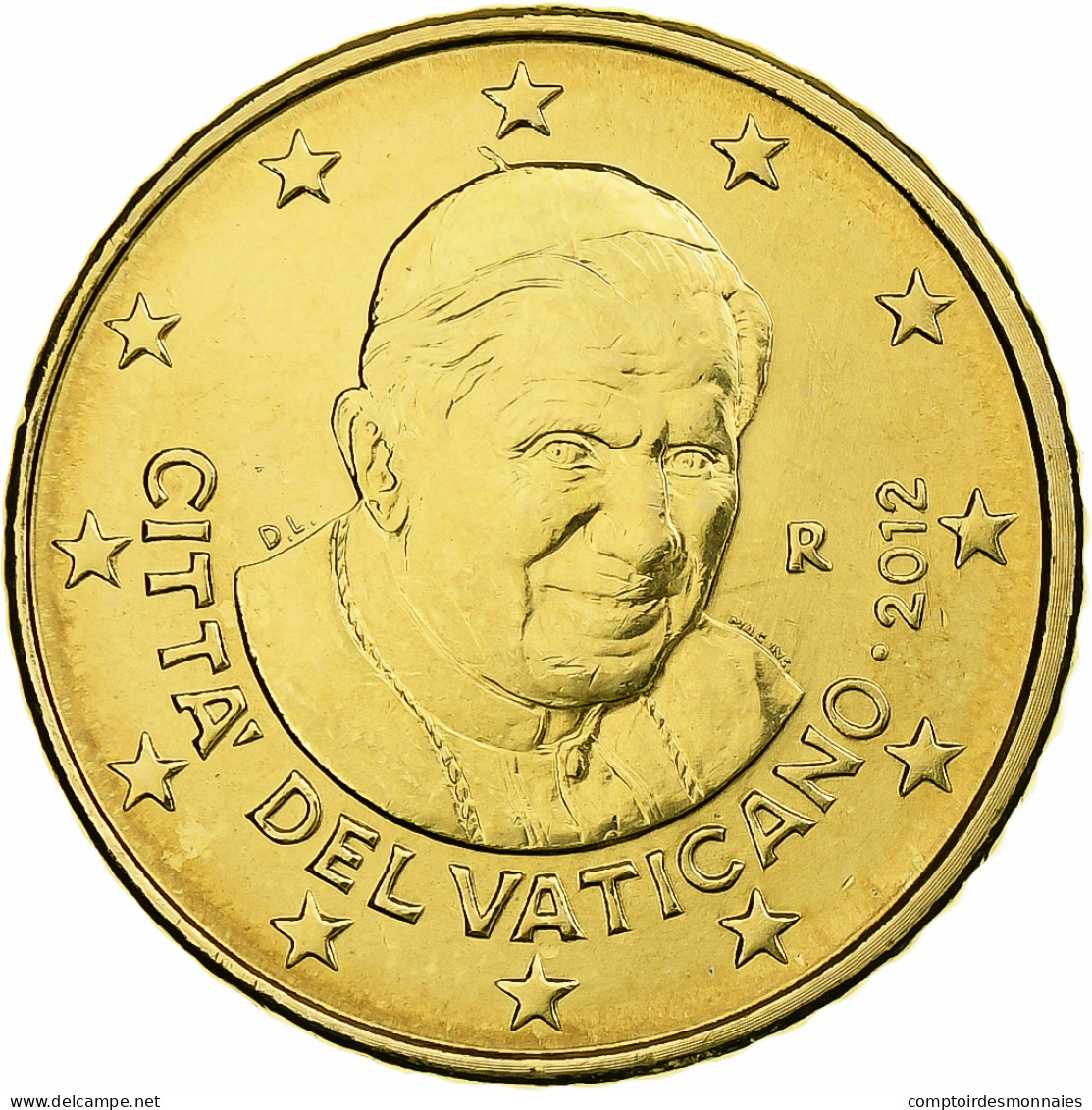 Cité Du Vatican, Benedict XVI, 50 Euro Cent, 2012, Rome, Laiton, FDC, KM:387 - Vatikan