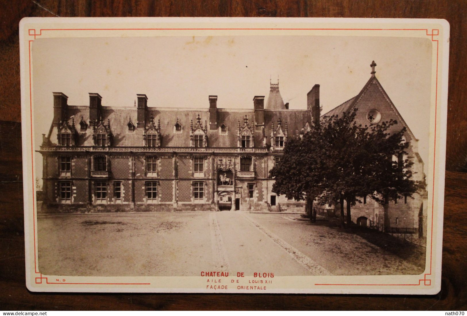 Photo 1880's Château De Blois Façade Orientale (41) Tirage Vintage Print Albumen Albuminé Format Cabinet CDC - Lieux