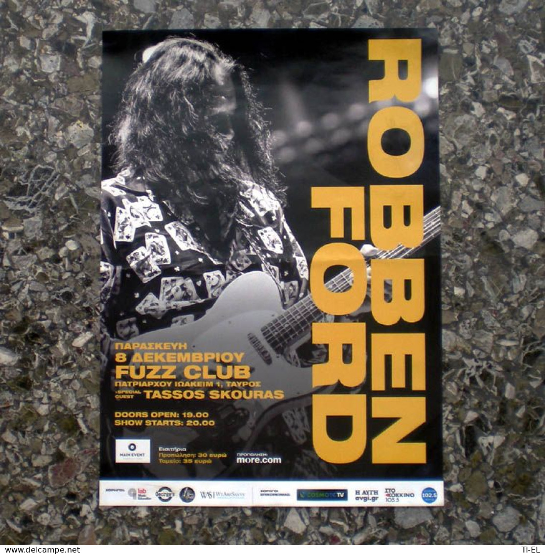 ROBBEN FORD: Original Poster For His Concert In Athens, Greece On 8th.Dec.2023 - Affiches & Posters