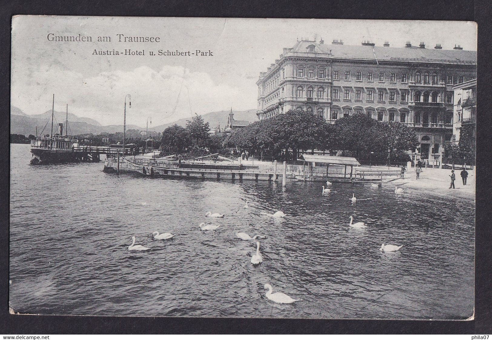 AUSTRIA - Gmunden Am Traunsee - Austria-Hotel U.Schubert-Park / Postcard Circulated, 2 Scans - Gmunden