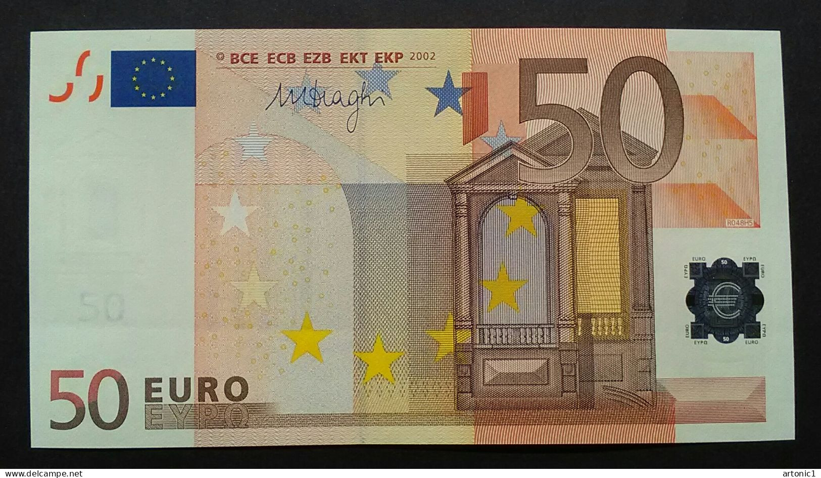 50 Euro Banknote Finland (L) 2002, Draghi Signature, Printer/plate R048, GEM UNC - 50 Euro