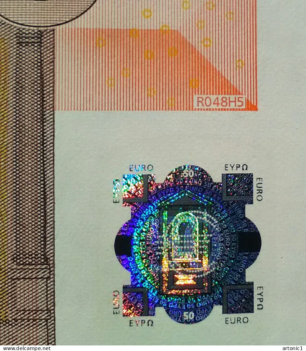 50 Euro Banknote Finland (L) 2002, Draghi Signature, Printer/plate R048, GEM UNC - 50 Euro