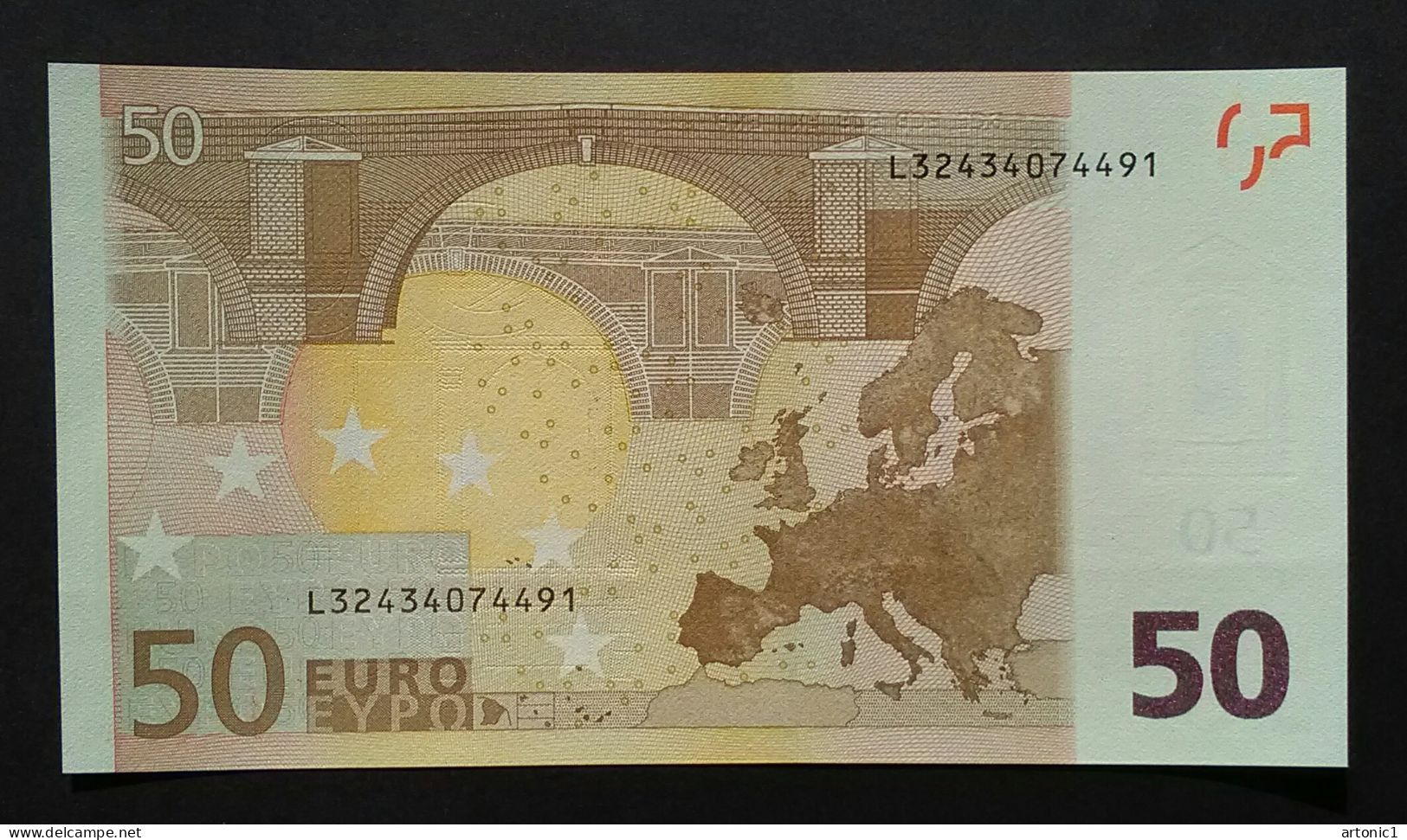 50 Euro Banknote Finland (L) 2002, Draghi Signature, Printer/plate R048, GEM UNC - 50 Euro