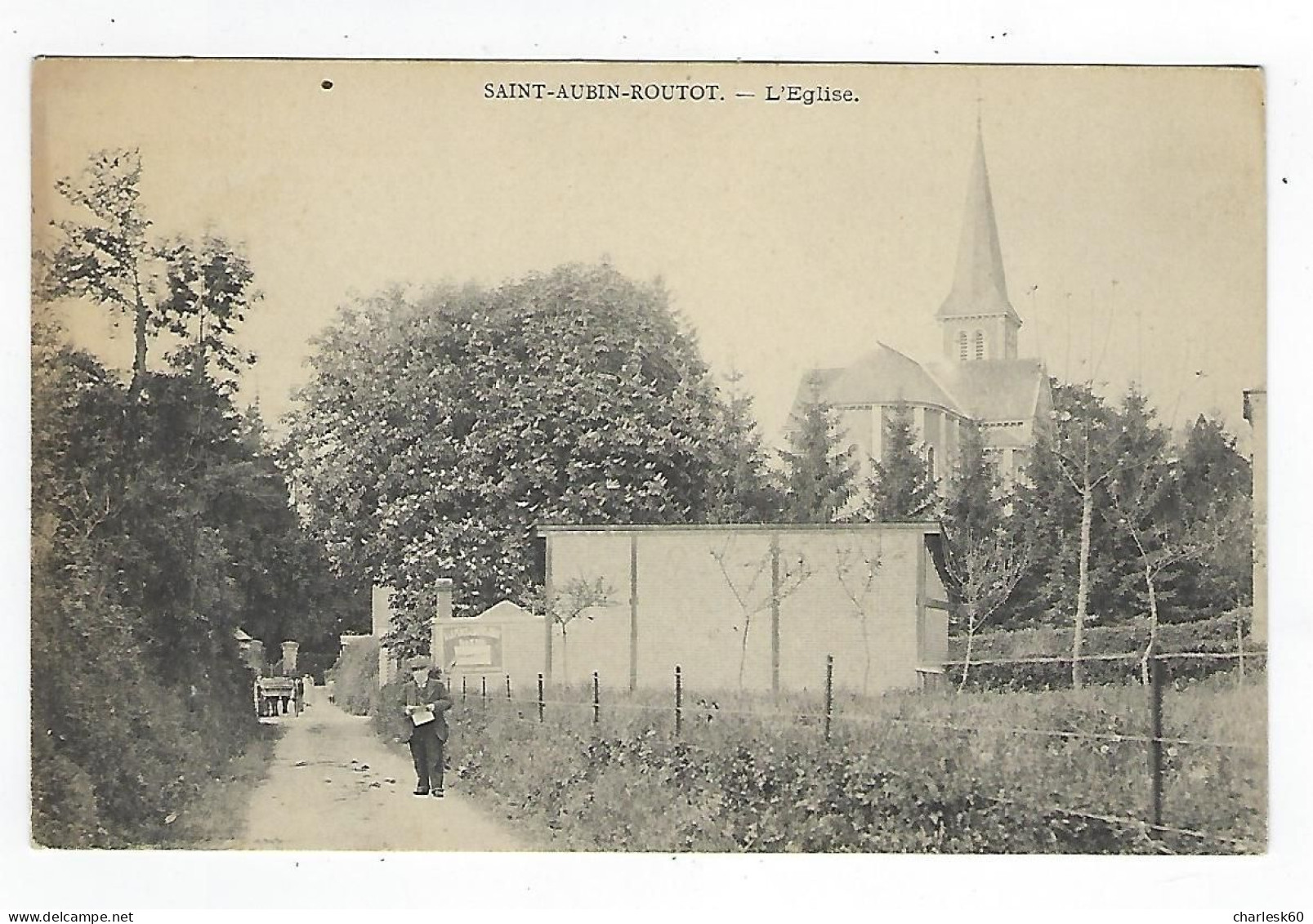 CPA - 76 - Lot -vrac - 4 CPA - Saint Aubin Routot - Saint Romain De Colbosc Presbytère - Ferme De Carouge - Église - Saint Romain De Colbosc