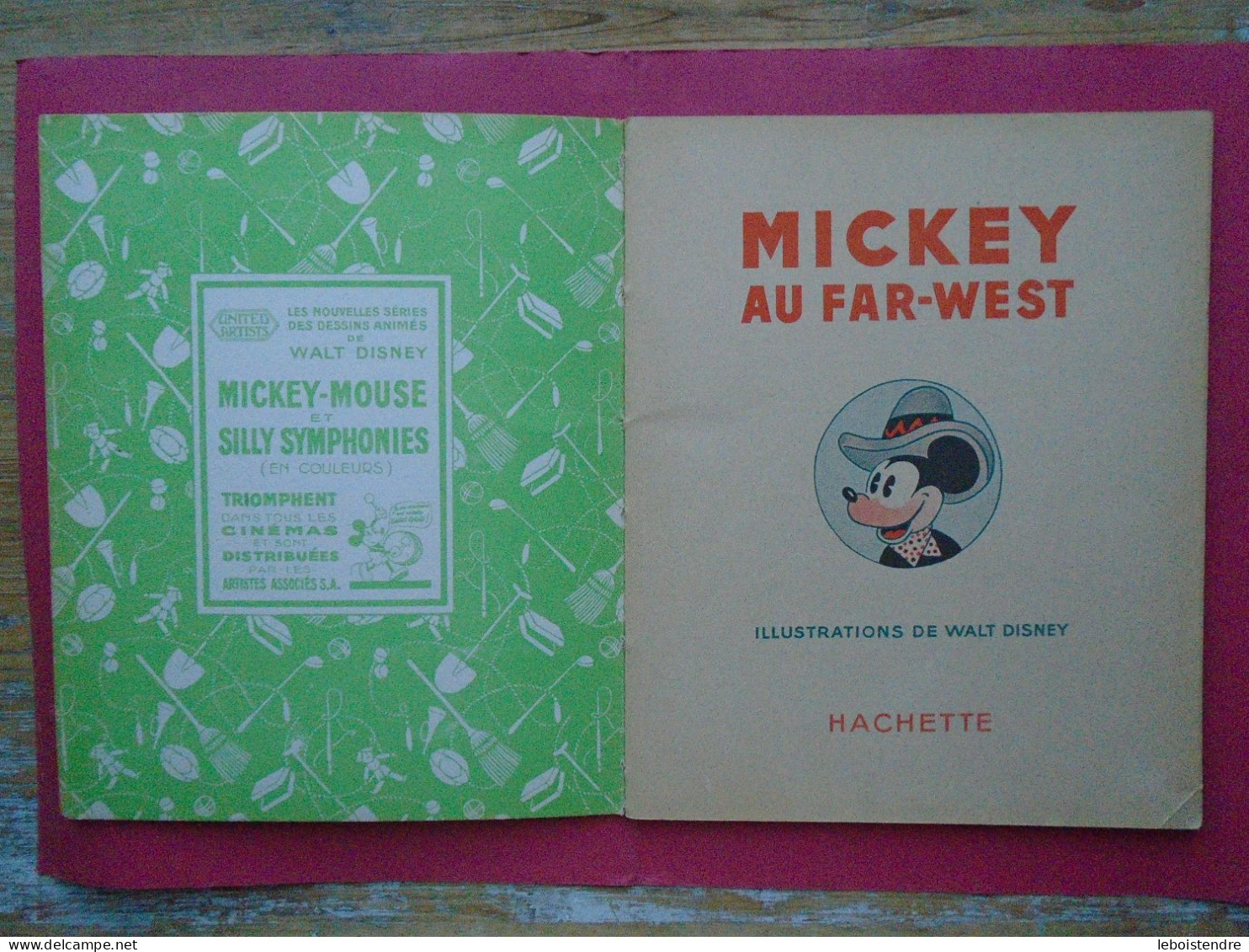 MICKEY AU FAR WEST HACHETTE 1935 = EDITION ORIGINALE EO TRES BON ETAT TRES FRAIS ! ILLUSTRATIONS WALT DISNEY MICKEY N 9 - Disney