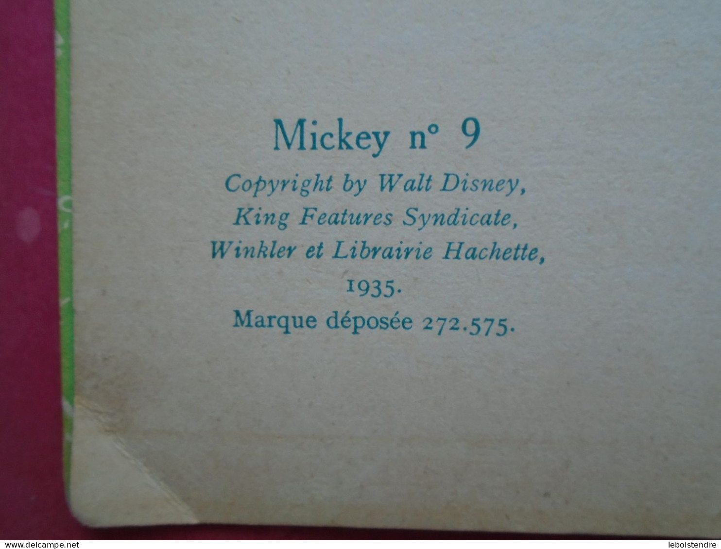 MICKEY AU FAR WEST HACHETTE 1935 = EDITION ORIGINALE EO TRES BON ETAT TRES FRAIS ! ILLUSTRATIONS WALT DISNEY MICKEY N 9