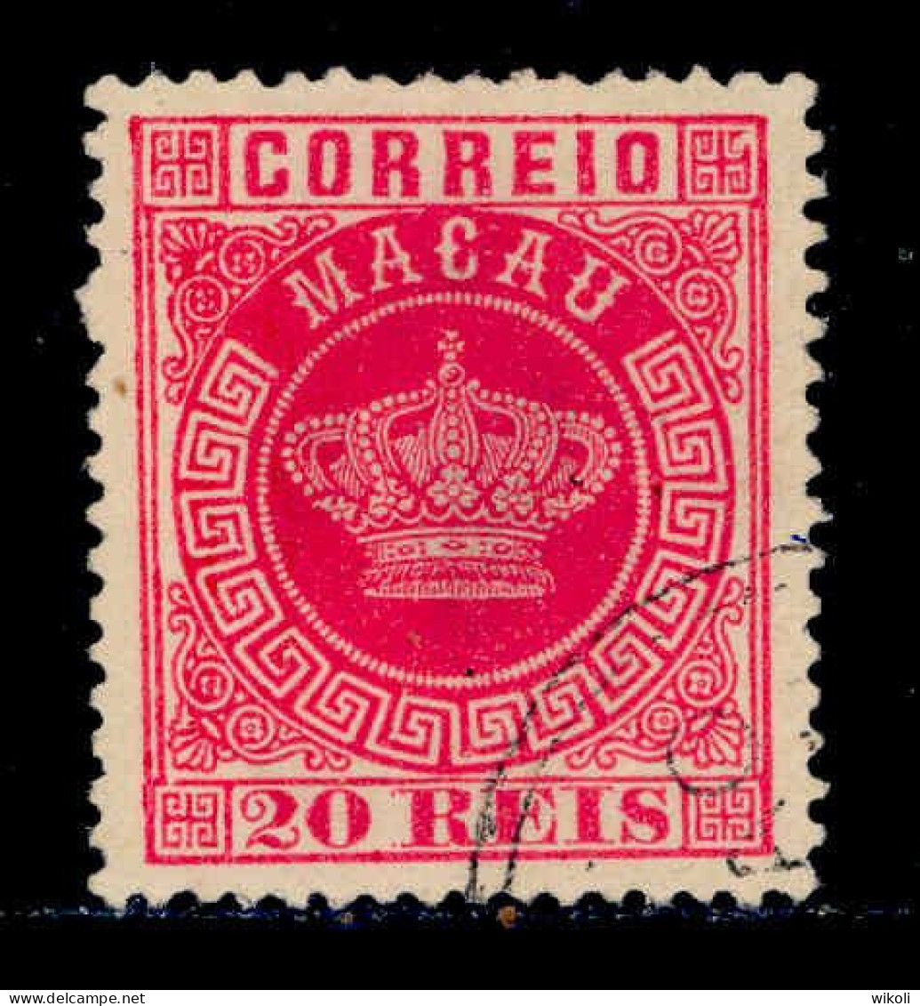 ! ! Macau - 1885 Crown 20 R (Perf. 13 1/2) - Af. 17 - Used (cc 032) - Gebraucht