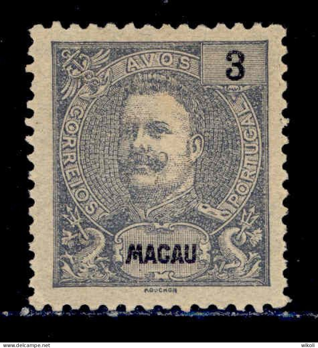 ! ! Macau - 1903 D. Carlos 3 A - Af. 130 - MH (cc 037) - Unused Stamps