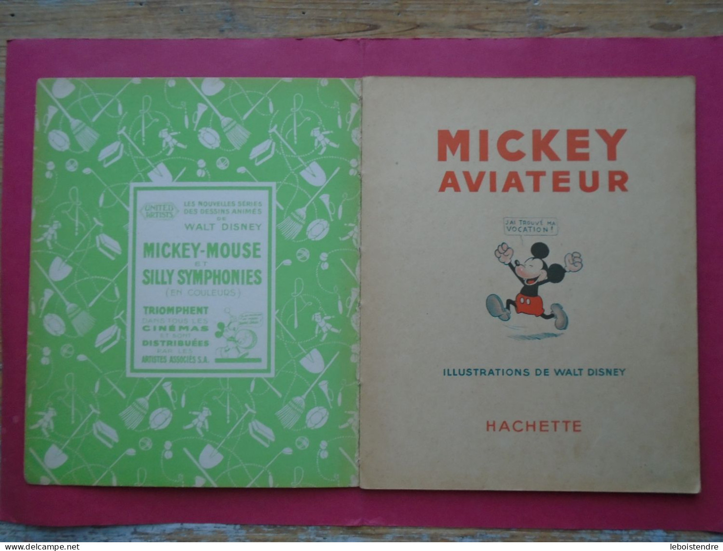 MICKEY AVIATEUR HACHETTE 1936 TRES BON ETAT TRES FRAIS ! ILLUSTRATIONS WALT DISNEY MICKEY N° 8 - Disney