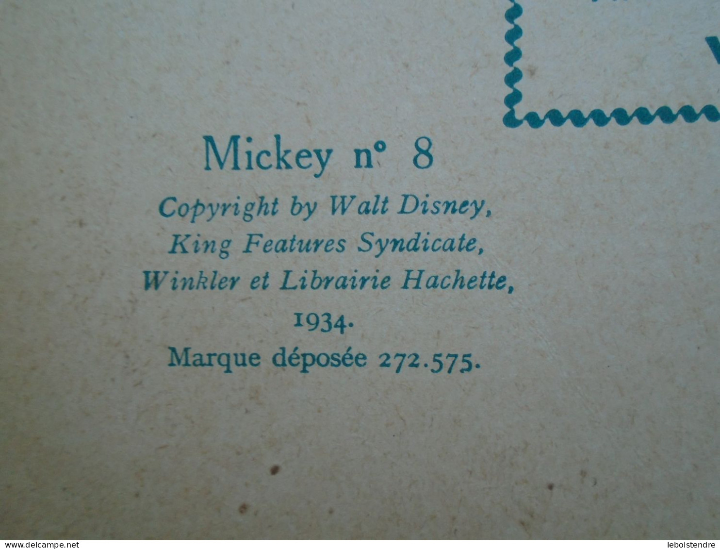 MICKEY AVIATEUR HACHETTE 1936 TRES BON ETAT TRES FRAIS ! ILLUSTRATIONS WALT DISNEY MICKEY N° 8 - Disney
