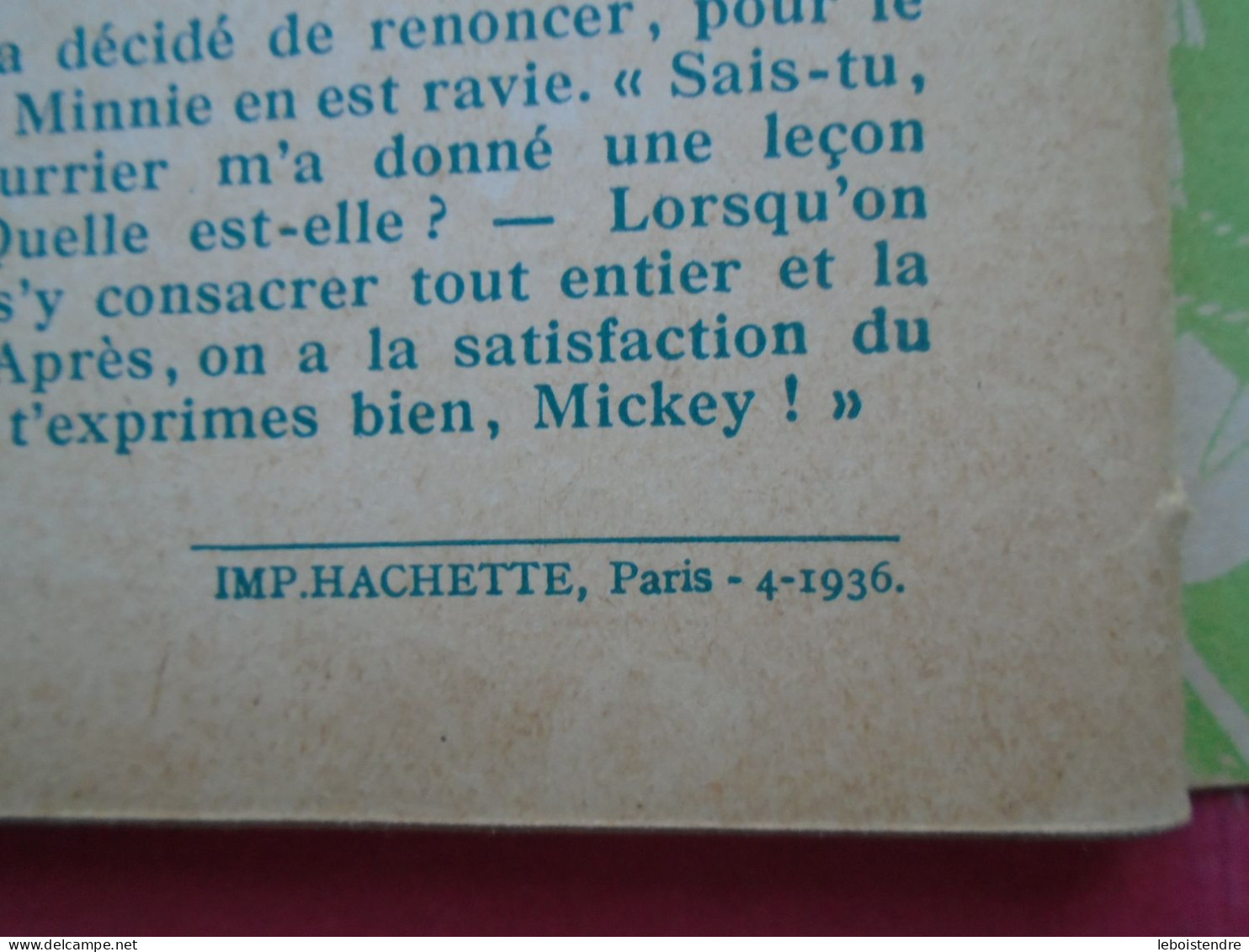 MICKEY AVIATEUR HACHETTE 1936 TRES BON ETAT TRES FRAIS ! ILLUSTRATIONS WALT DISNEY MICKEY N° 8