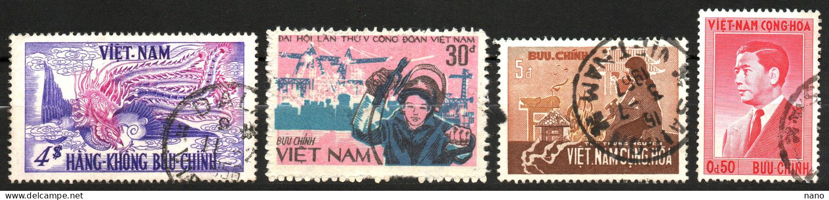 Viêt-Nam - Lot De 4 Timbres - Oblitérés - Viêt-Nam