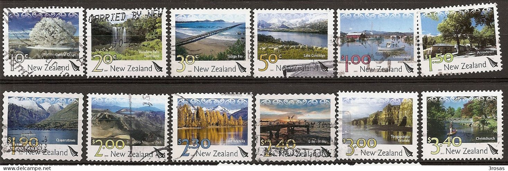 Nouvelle-Zelande New Zealand Vues Avec Baleine, Moutons Etc Whale, Sheep Obl - Gebraucht